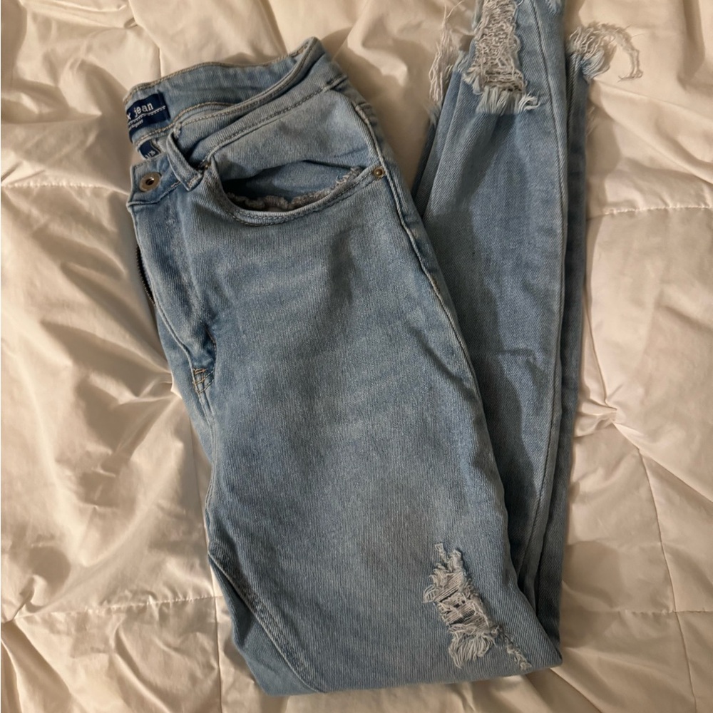 Distressed jeans